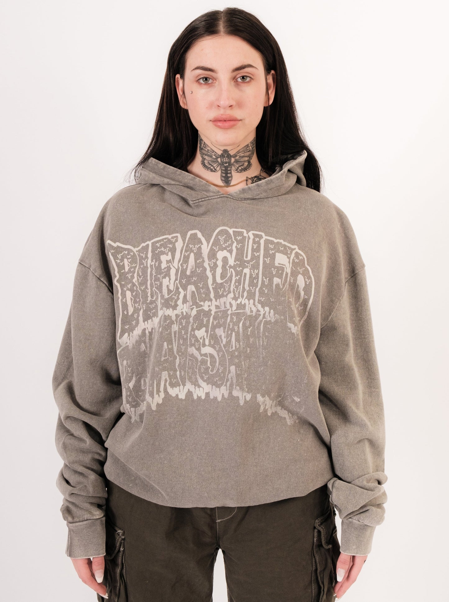 Acid Washed Logo Hoodie