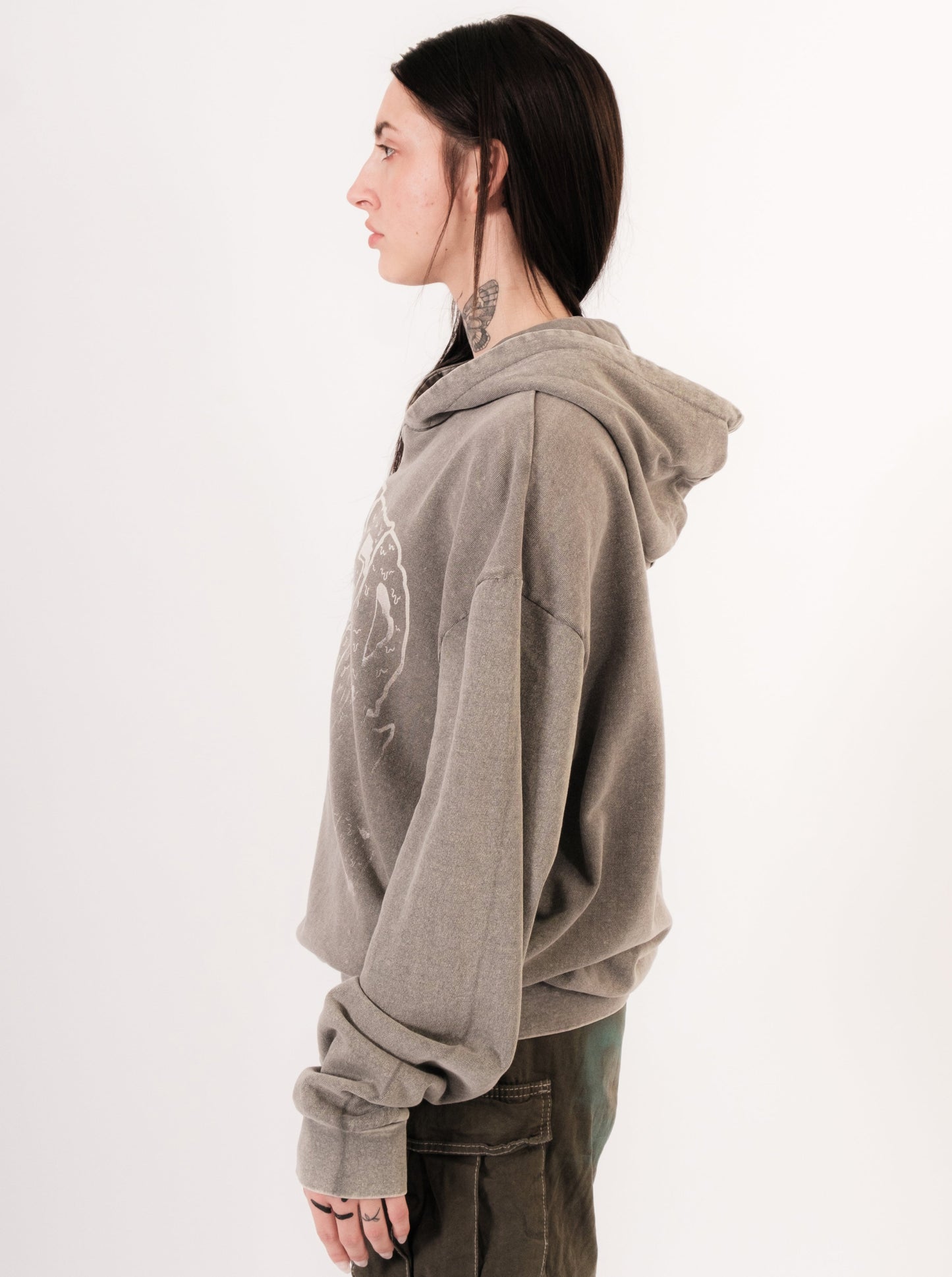 Acid Washed Logo Hoodie