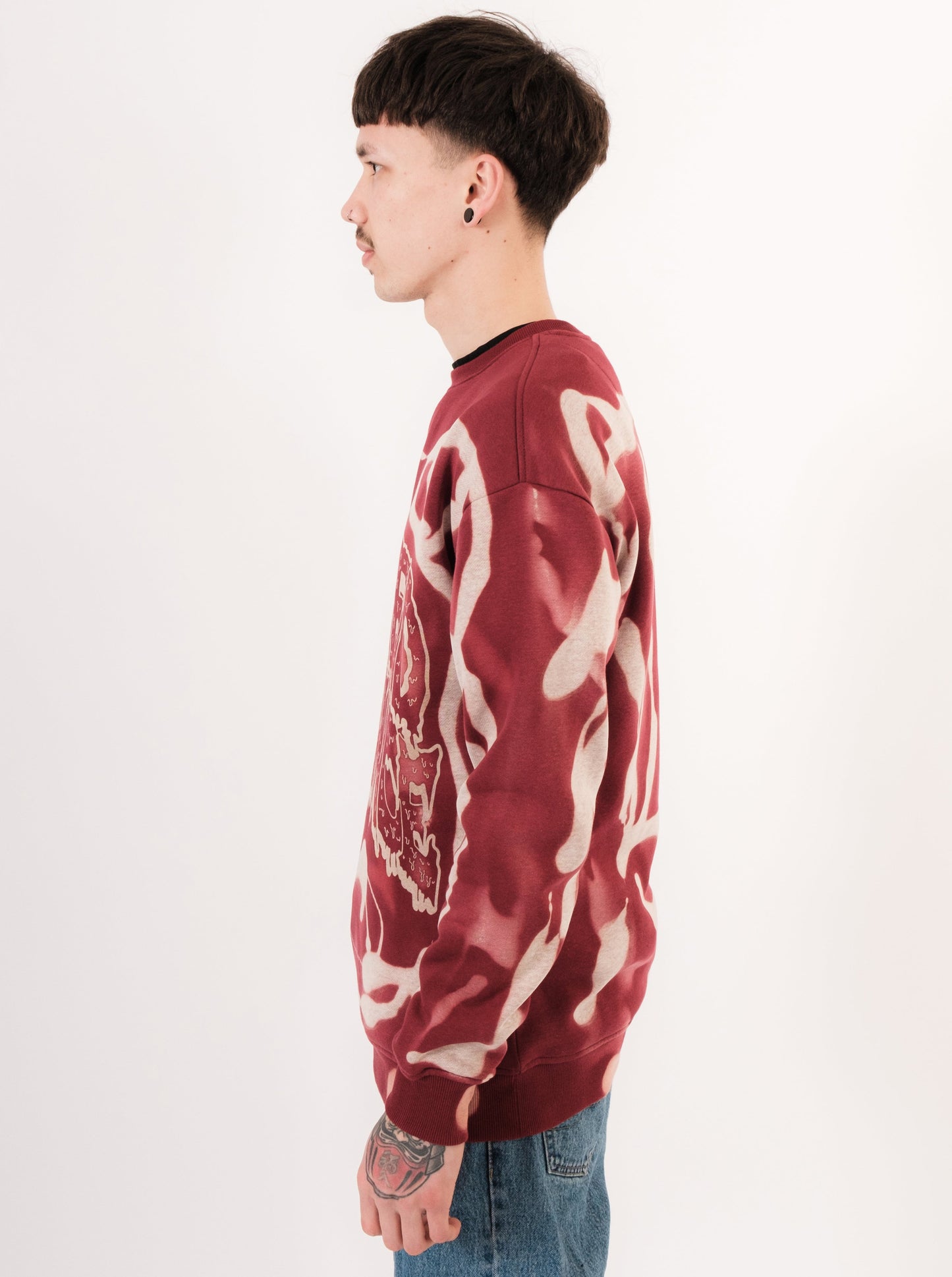 Bleached Swirly Sweater