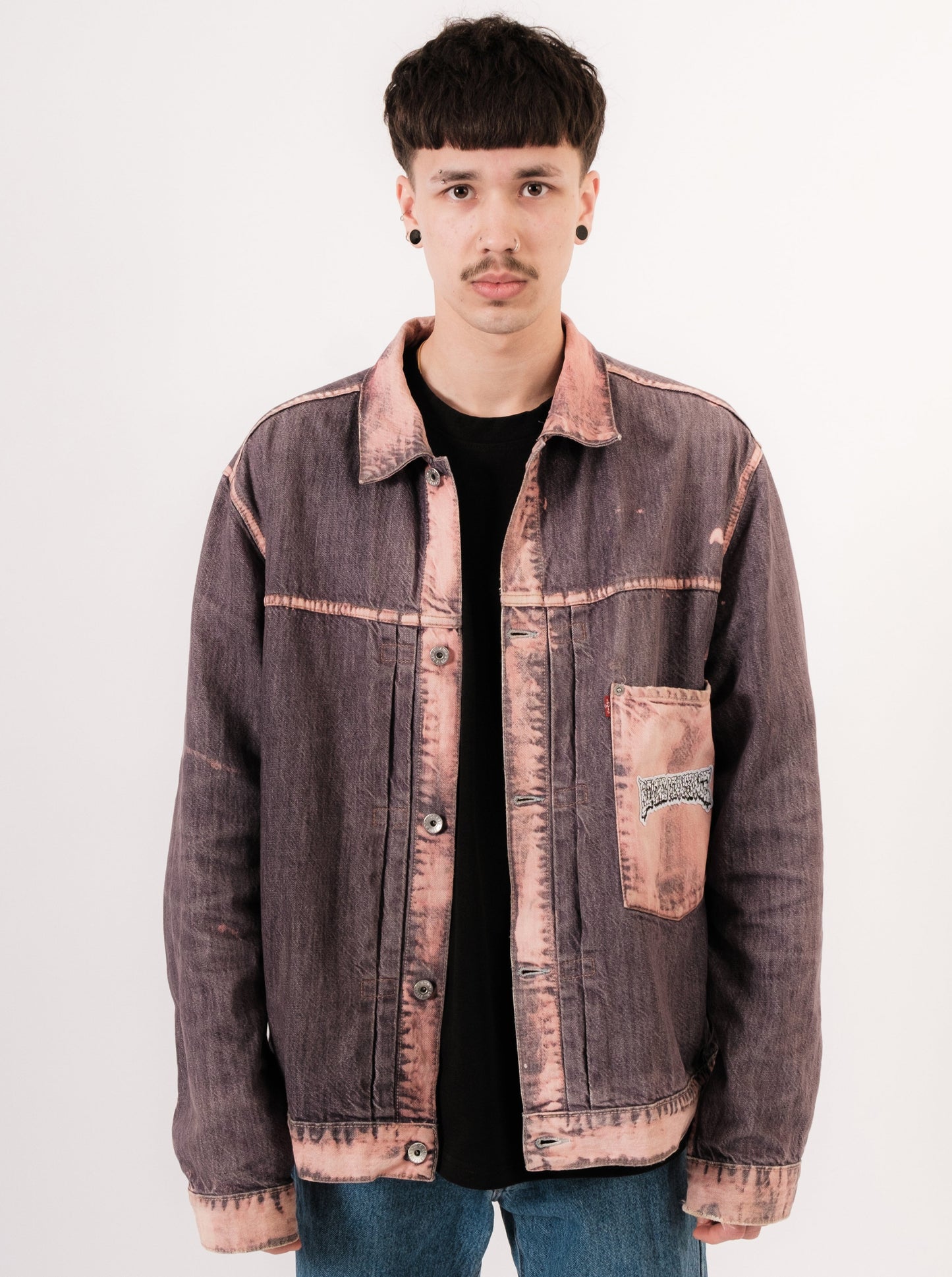Bleached Seam Denim Jacket