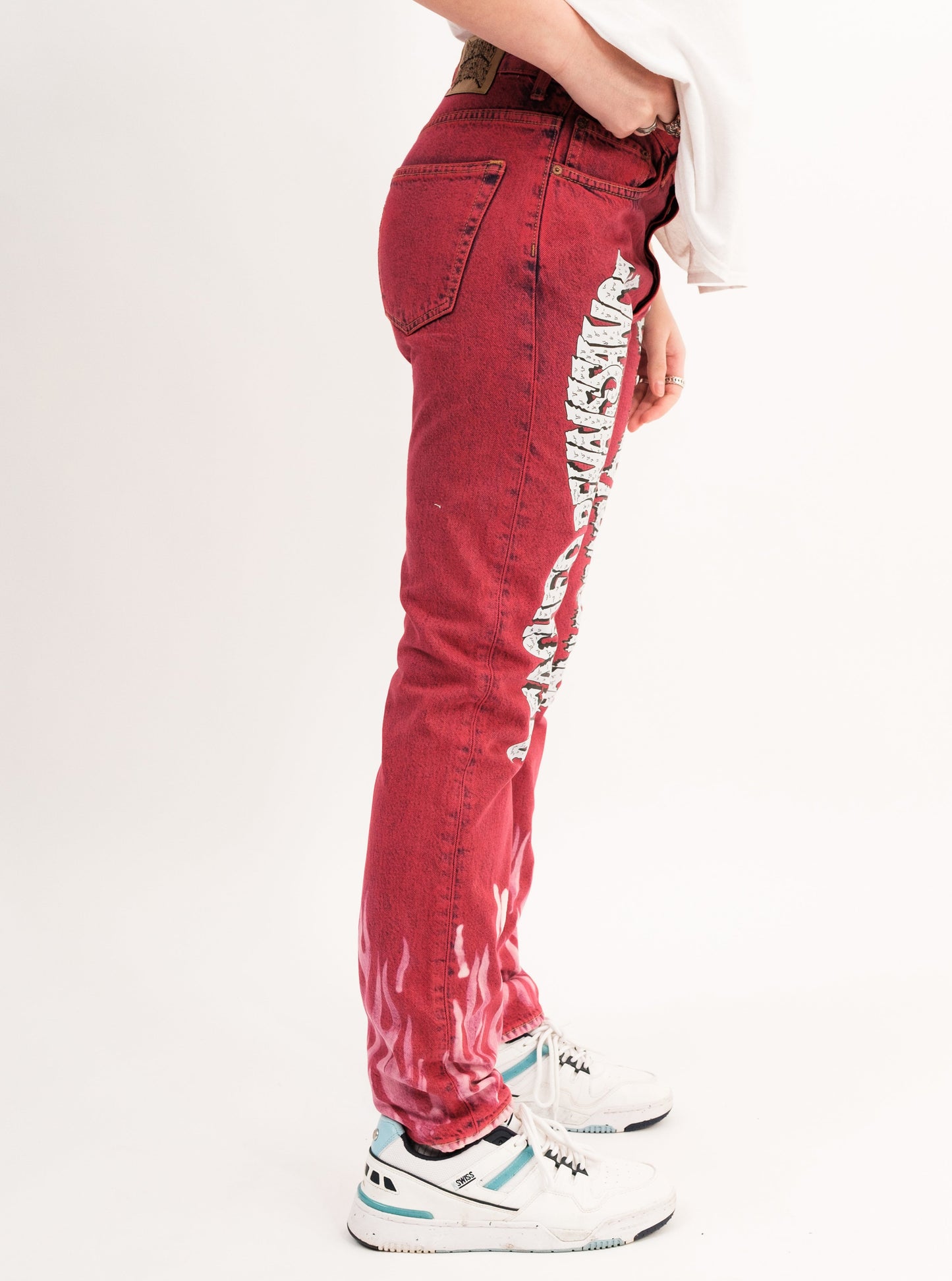 Pink Flame Jeans