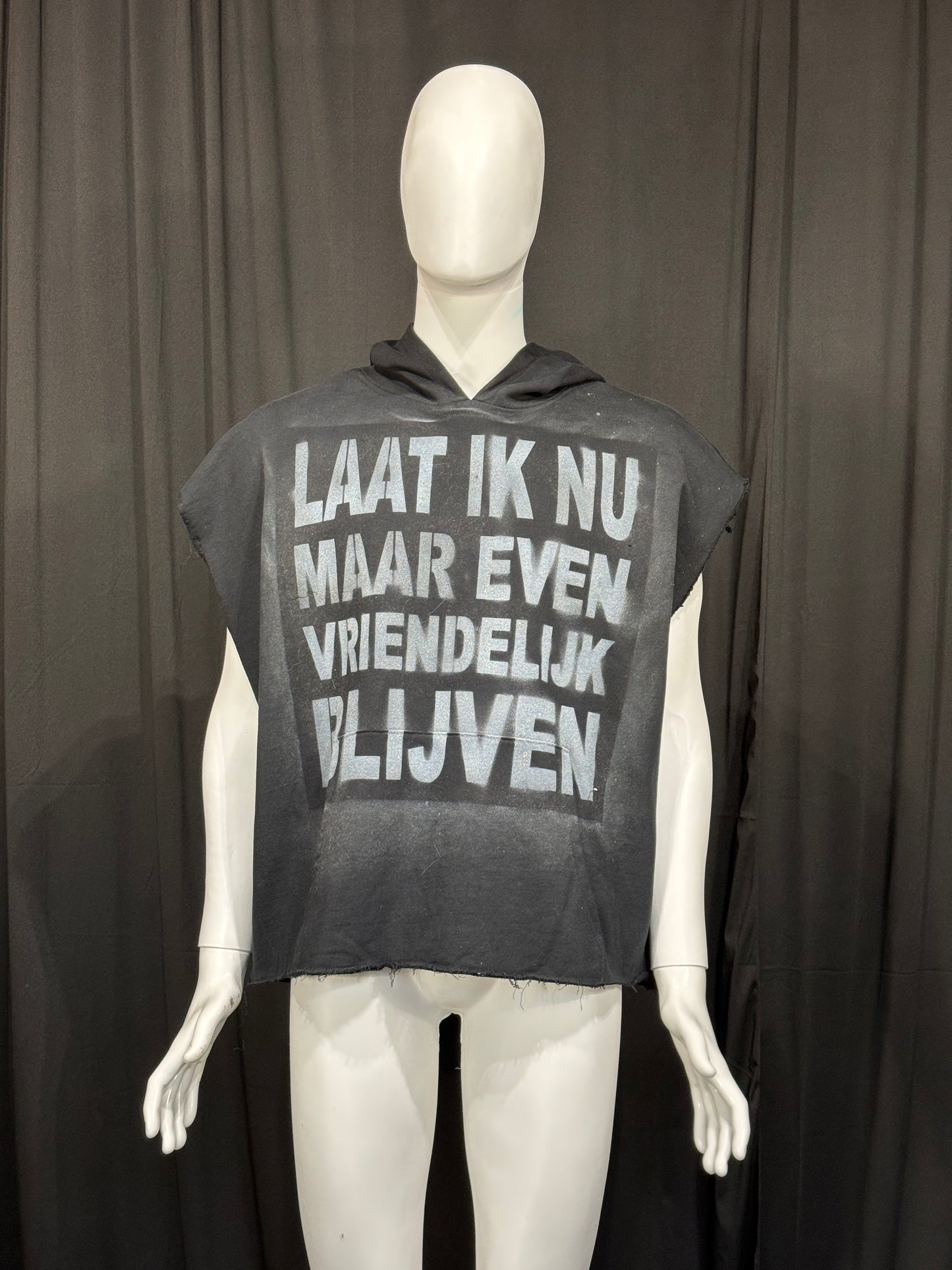 STTMNTS HOODIE VEST BLACK