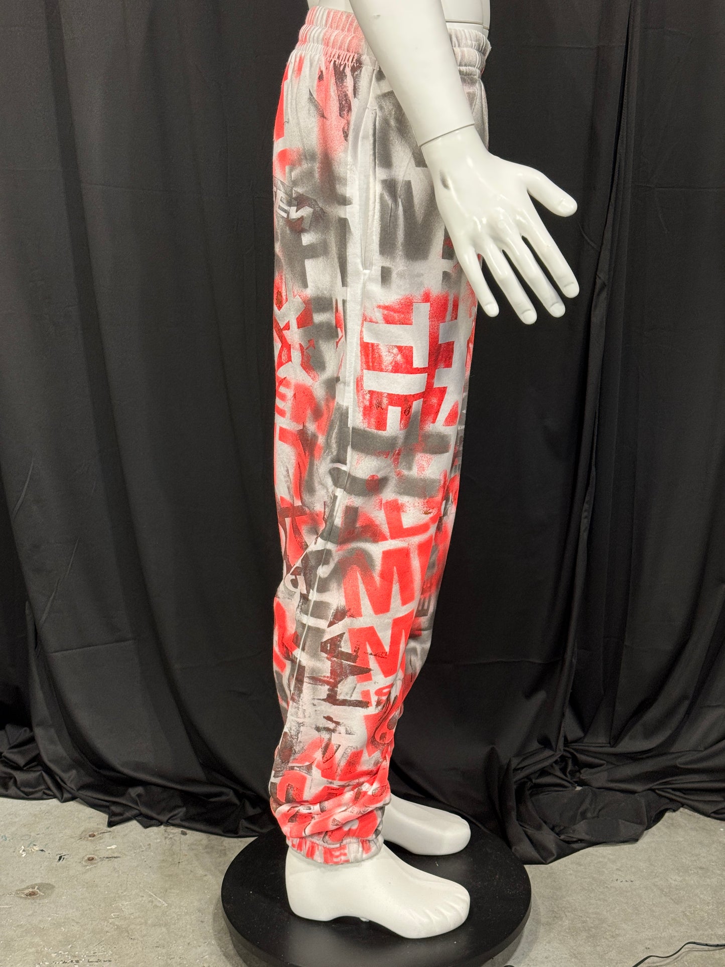 MOTO CROSS SWEATPANTS BLACK RED