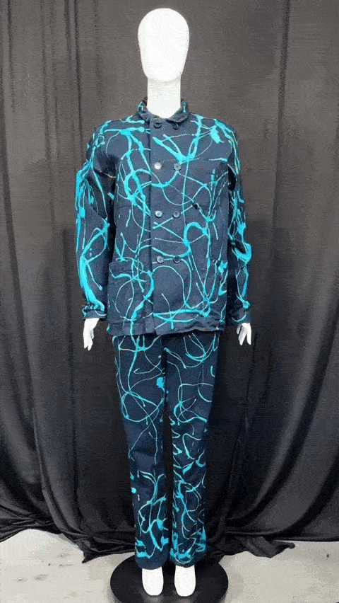 SWIRLY DYED COLBERT JACKET