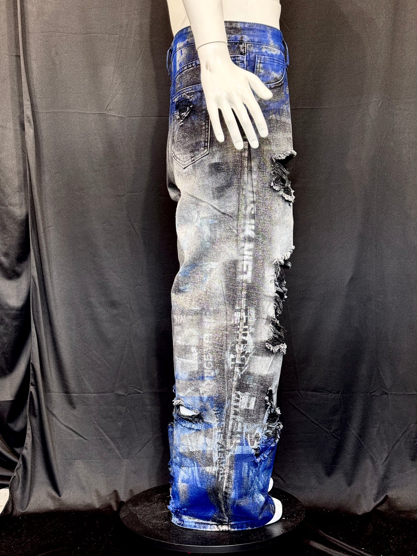 COBALT COLLAPSE JEANS