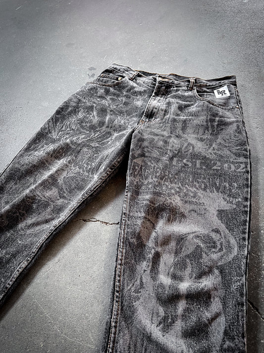 Lasered Jeans (grey)