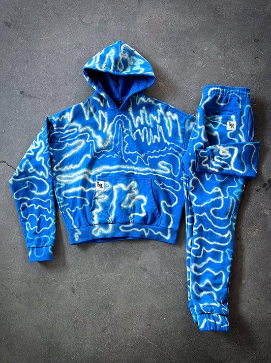 Bleached Lines Sweatsuit (blue)