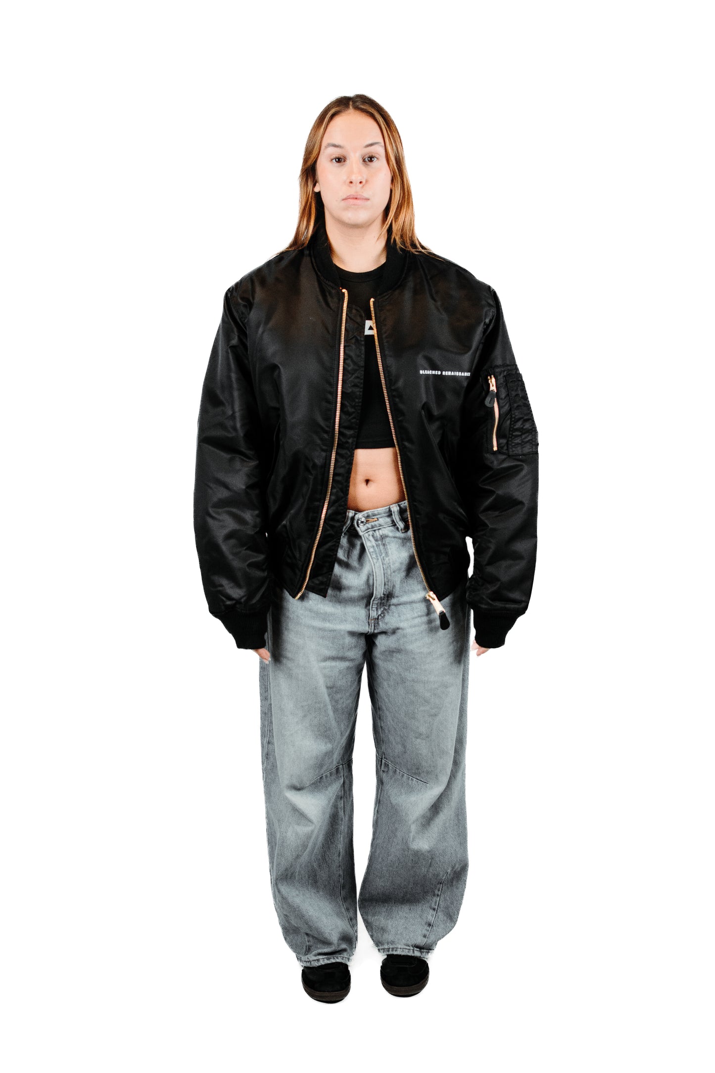 ESSENTIAL BLEACHED MA1 BOMBER